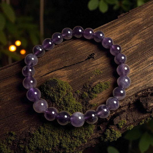 Bracelet Améthyste foncée 8mm