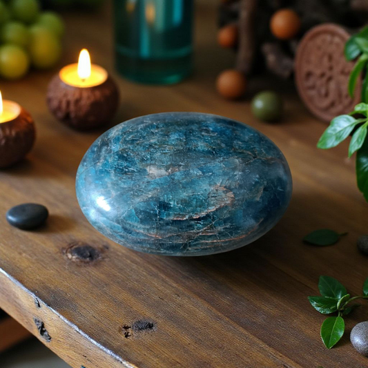 Galet Apatite Bleue